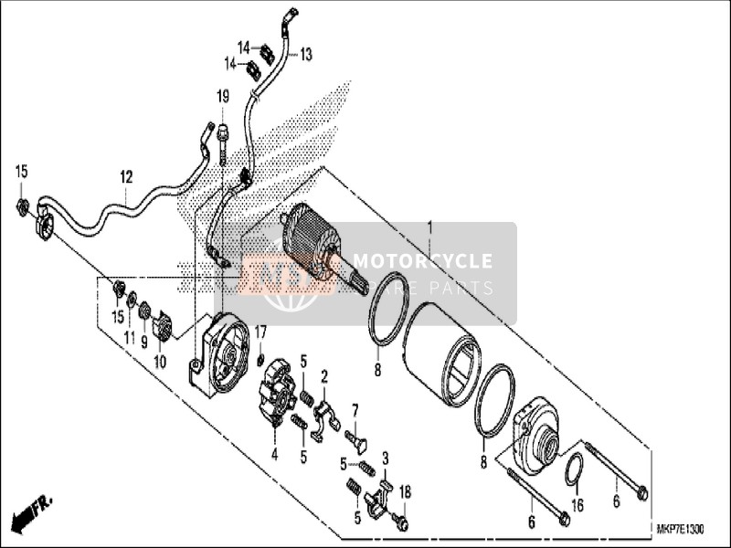 Honda CB500XA 2019 Motorino di avviamento per un 2019 Honda CB500XA