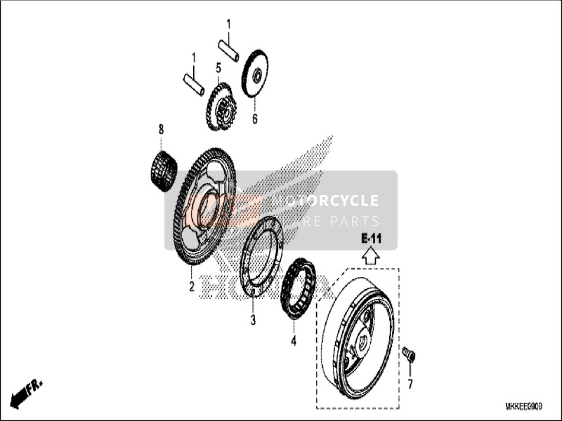 Honda CRF1000D2 2019 Starting Clutch for a 2019 Honda CRF1000D2