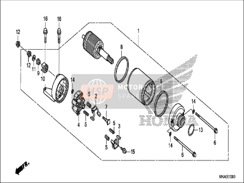 Honda NC750D 2019 Startend Motor voor een 2019 Honda NC750D