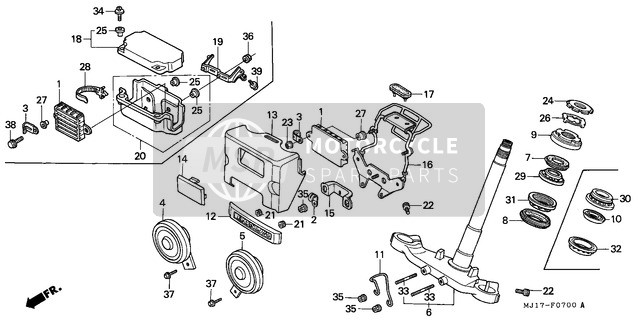 32170ME5000, Clip, Wire Harness, Honda, 0