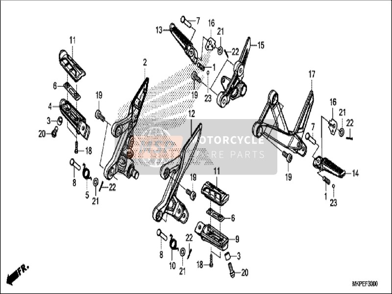 Honda CB500F 2019 Step for a 2019 Honda CB500F