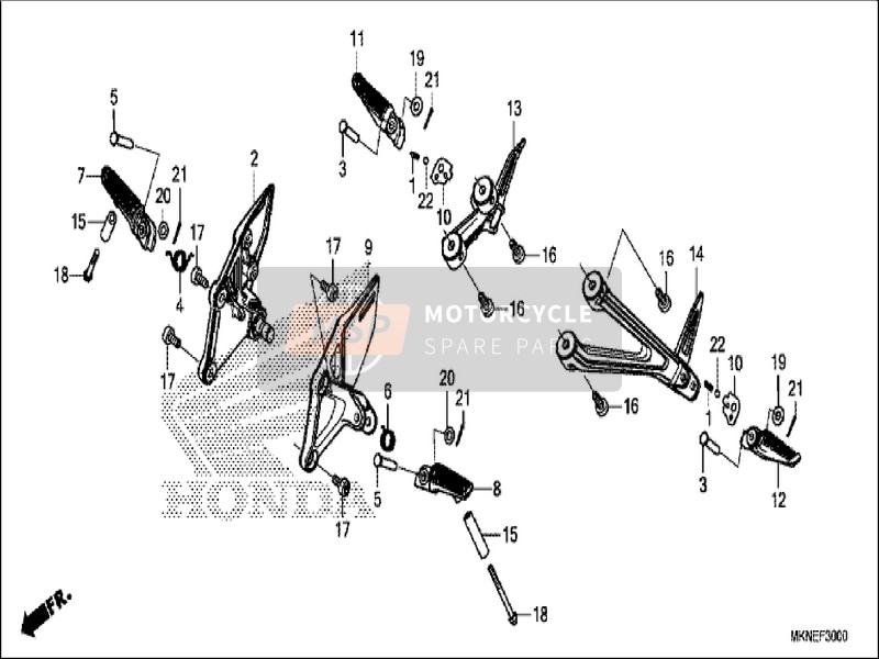 Honda CBR650RA 2019 Step voor een 2019 Honda CBR650RA