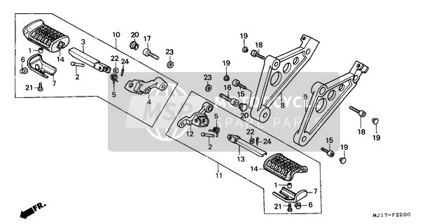 Honda CBX750P 1984 Step for a 1984 Honda CBX750P