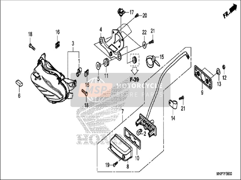 Honda CB400XA 2019 Feu arrière pour un 2019 Honda CB400XA