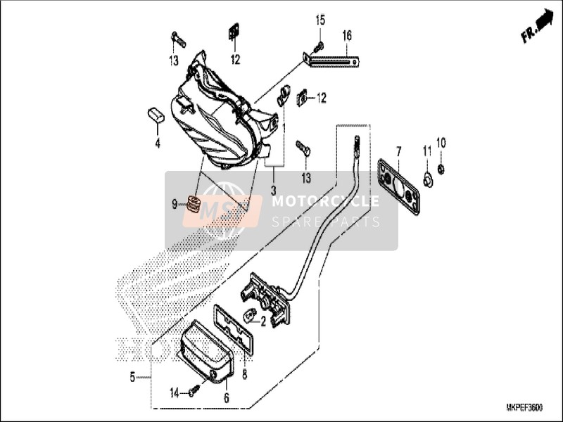 Honda CB500FA 2019 Feu arrière pour un 2019 Honda CB500FA