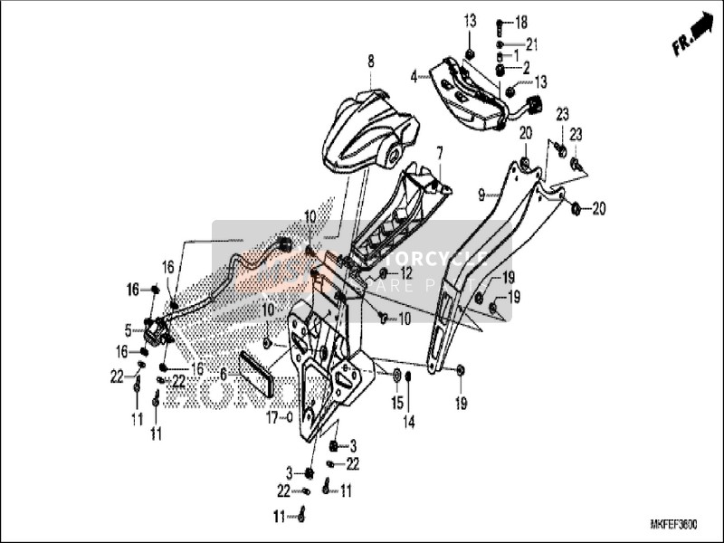 Honda CBR1000S1 2019 Fanale posteriore per un 2019 Honda CBR1000S1