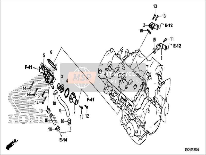 Honda CBR650RA 2019 Thermostat für ein 2019 Honda CBR650RA