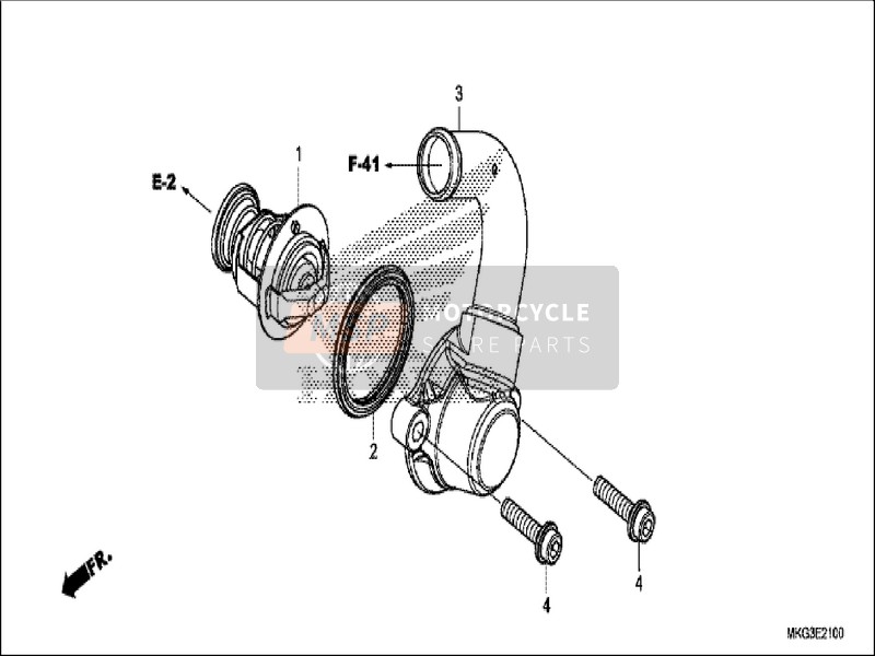 Honda CMX500A 2019 Termostato para un 2019 Honda CMX500A