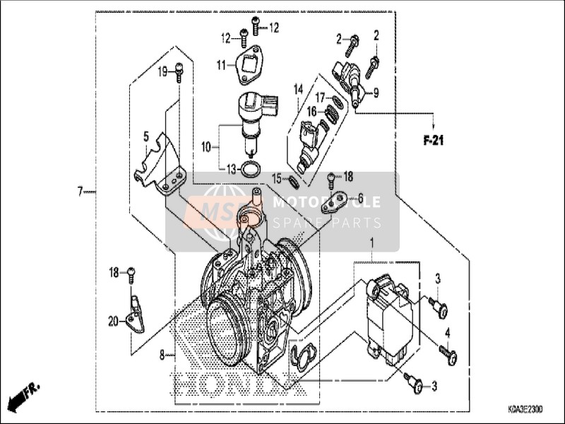 16400K0AE11, Ass. Corpo Farfalla (GQ9S, Honda, 0