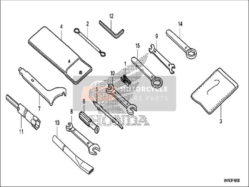 Honda CB650RA 2019 Werkzeug für ein 2019 Honda CB650RA