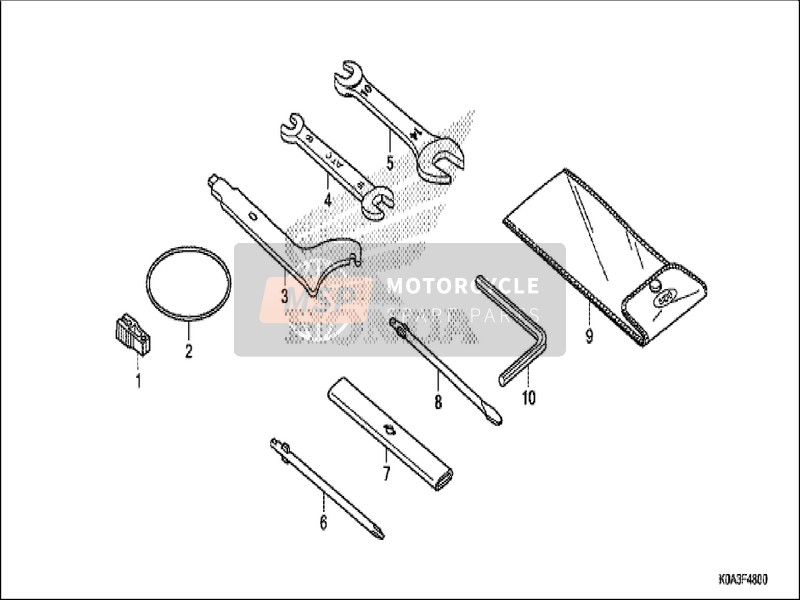 89215KSSC00, Hendel, Oog Sleutel, Honda, 0