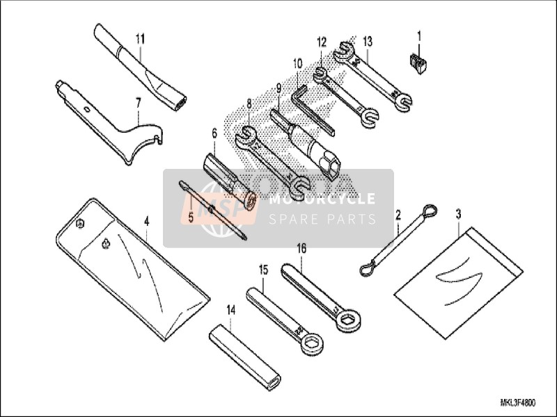 Honda NC750XA 2019 Werkzeug für ein 2019 Honda NC750XA