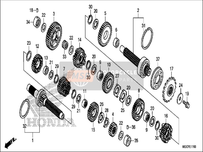 Honda CB1100CA 2019 Transmission for a 2019 Honda CB1100CA