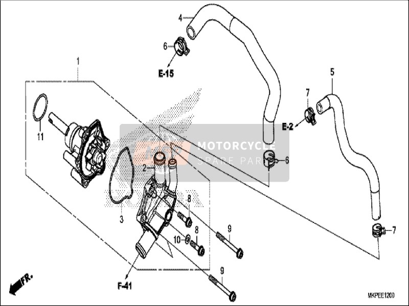 Honda CB500FA 2019 Wasserpumpe für ein 2019 Honda CB500FA