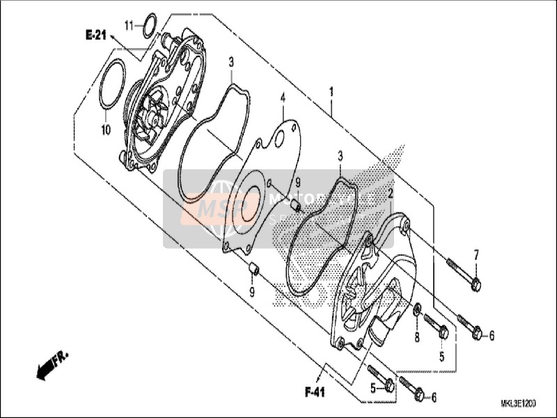 Honda NC750XD 2019 Bomba de agua para un 2019 Honda NC750XD