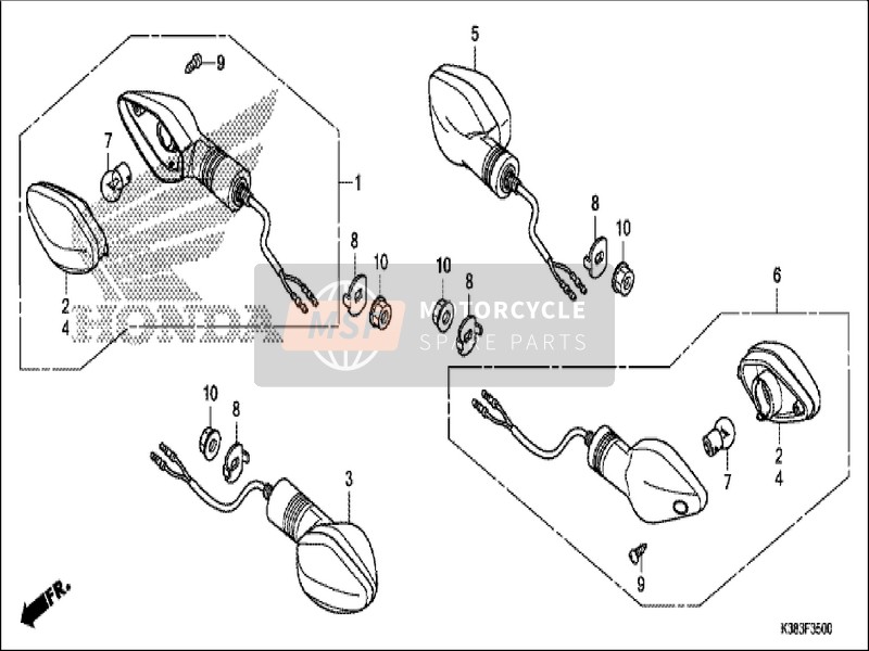 Honda CBF160 2019 Indicatore per un 2019 Honda CBF160