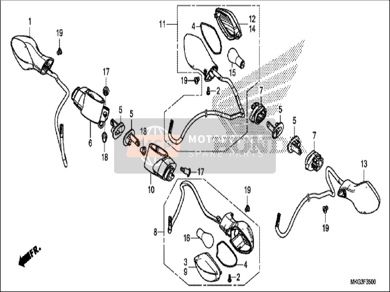 Honda CMX500A 2019 Indicateur pour un 2019 Honda CMX500A