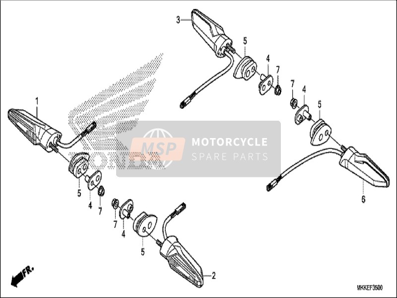 Honda CRF1000A2 2019 Indicator for a 2019 Honda CRF1000A2