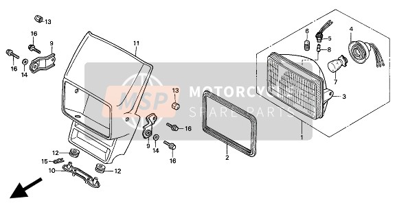 33130GJ1711, Socket Comp., Headlight, Honda, 1