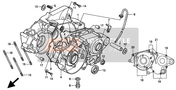 11191GBF830, Pakking, Krukascarter, Honda, 1