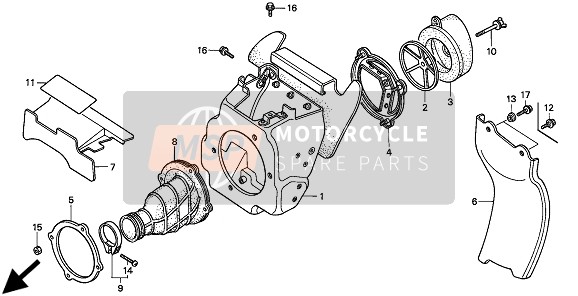 17213GS2680, Element, Air Cleaner, Honda, 3