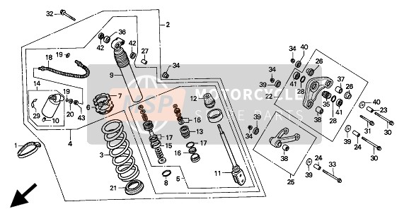 87516MN1740, Label, Rr. Damper Warning (French), Honda, 0