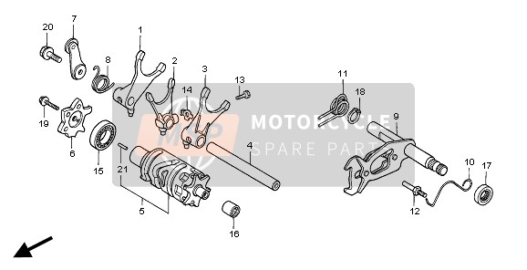 Honda XR600R 1997 GEAR SHIFT DRUM for a 1997 Honda XR600R