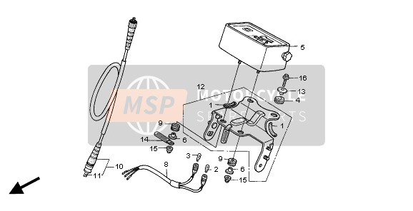 91406657671, Klemme, Kabelbaum, Honda, 4