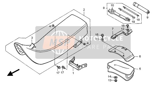 77201MAG860ZA, Leather Comp., Seat (No Letters Printed) *TYPE1* (TYPE1 ), Honda, 0