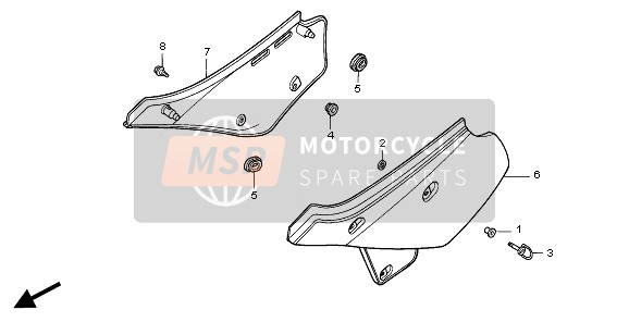 83620MAG860ZA, Afdekking Set, L. Kant (Wl) *TYPE1 * (TYPE1 ), Honda, 0