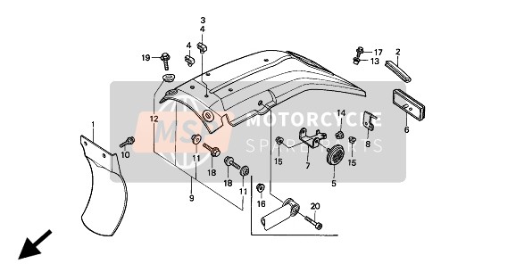 90112GC6000, Flensbout, 6mm, Honda, 1