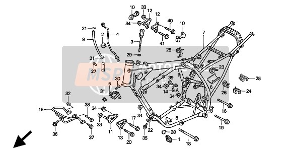 Honda XR600R 1994 Corps du cadre pour un 1994 Honda XR600R