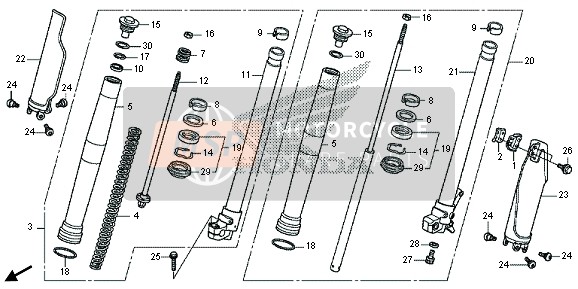 Honda CRF250L 2015 FRONT FORK for a 2015 Honda CRF250L