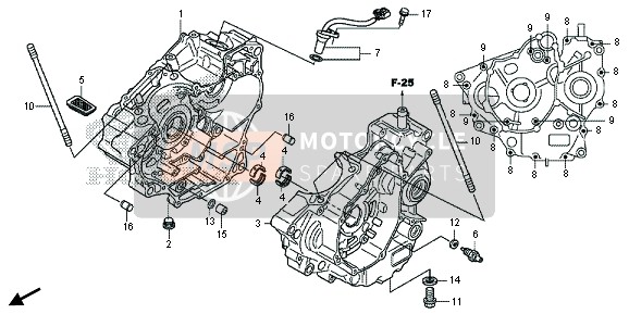 Honda CRF250M 2015 CRANKCASE for a 2015 Honda CRF250M