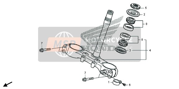 Honda CRF250M 2015 T-Stuk voor een 2015 Honda CRF250M