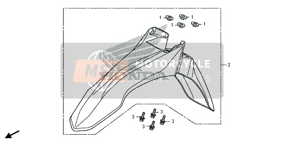 Honda CRF250M 2015 Garde-boue avant pour un 2015 Honda CRF250M