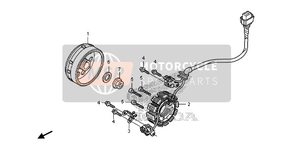 Honda CRF250R 2015 Generator voor een 2015 Honda CRF250R