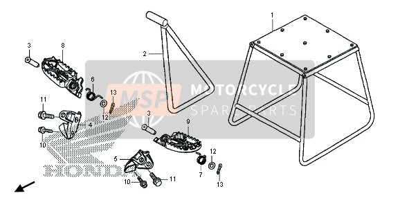 Honda CRF450R 2015 STEP & STAND for a 2015 Honda CRF450R