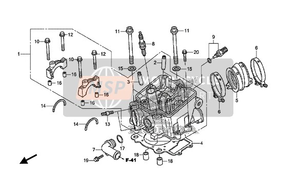 Honda CRF250R 2016 CYLINDER HEAD for a 2016 Honda CRF250R