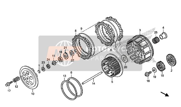 Honda CRF450R 2016 CLUTCH for a 2016 Honda CRF450R