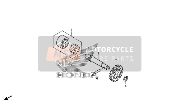 Honda CRF450R 2016 Oliepomp voor een 2016 Honda CRF450R