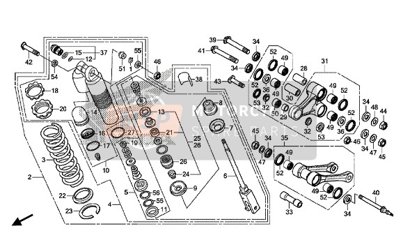 52475KRNA80, Rod Sub Assy., Cushion Connecting, Honda, 1