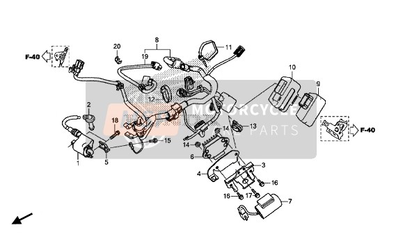 32101MENB10, Sub Harness, Fuel Pump, Honda, 0