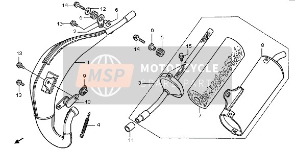 18330GBF831, Silencer Comp., Honda, 0