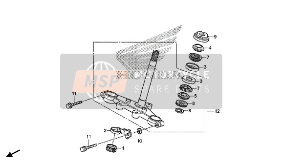 9410108800, Glatte Scheibe, 8mm, Honda, 0