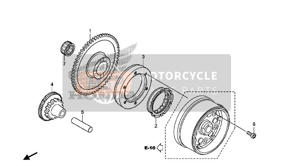 28131KYY900, Gear, Starter Reduction (13T/43T), Honda, 0