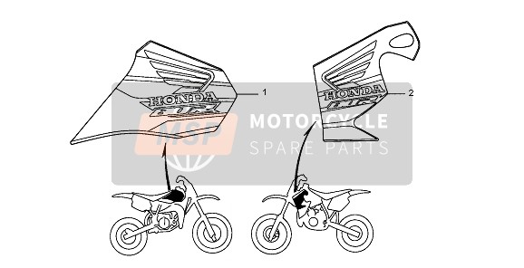 Honda CR80RB-LW 1998 MARKE für ein 1998 Honda CR80RB-LW