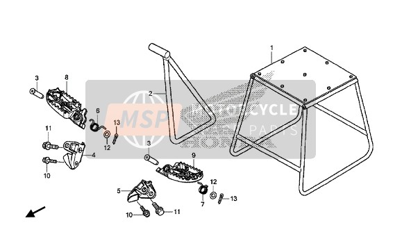 Honda CRF250RH 2017 Supporter & Étape pour un 2017 Honda CRF250RH