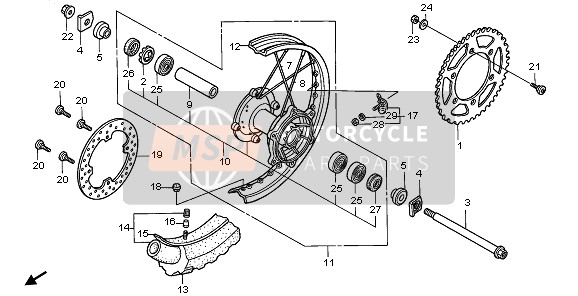 41202KZ3J40, Sprocket, Final Driven (48T), Honda, 0