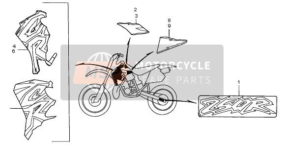 87129KZ3600ZA, Stripe, L. Fuel Tank Lower *TYPE1 *(TYPE1 ), Honda, 1